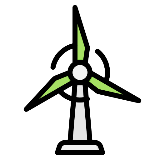 energía eólica Generic Outline Color icono
