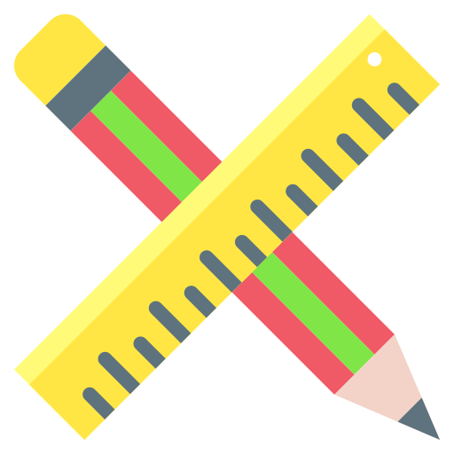 lápiz y regla Generic Flat icono