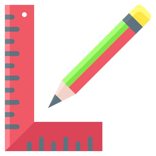 눈금자와 연필 Generic Flat icon
