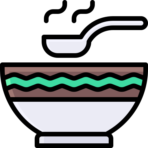 tazón de sopa Generic Outline Color icono