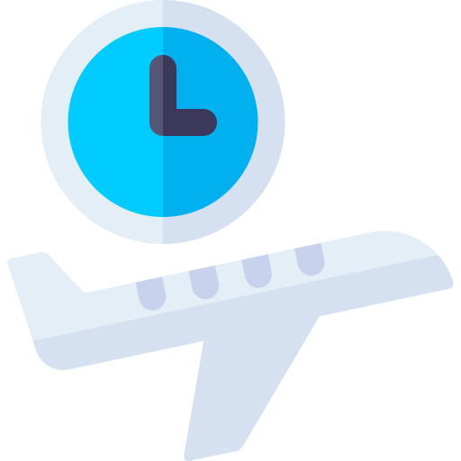 Flight time Basic Rounded Flat icon