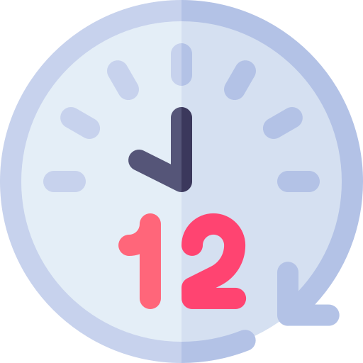 12 hours Basic Rounded Flat icon