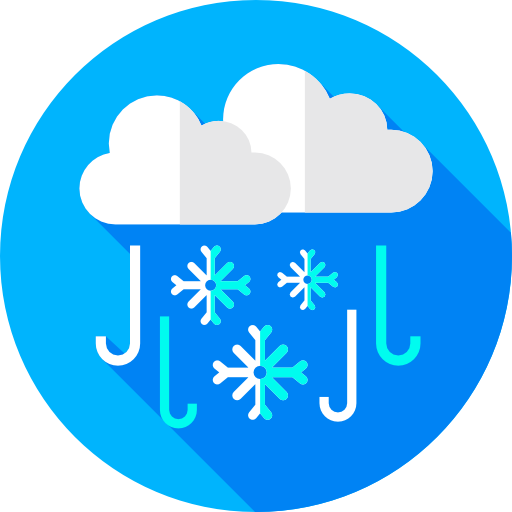 tormenta de nieve Flat Circular Flat icono