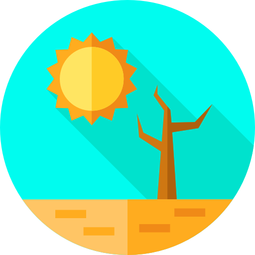 Drought Flat Circular Flat icon