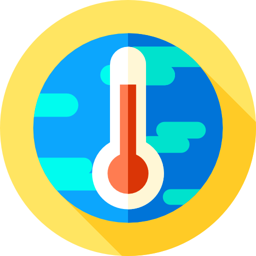 globalne ocieplenie Flat Circular Flat ikona