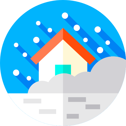 sneeuwstorm Flat Circular Flat icoon
