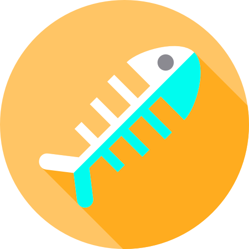 魚の骨 Flat Circular Flat icon