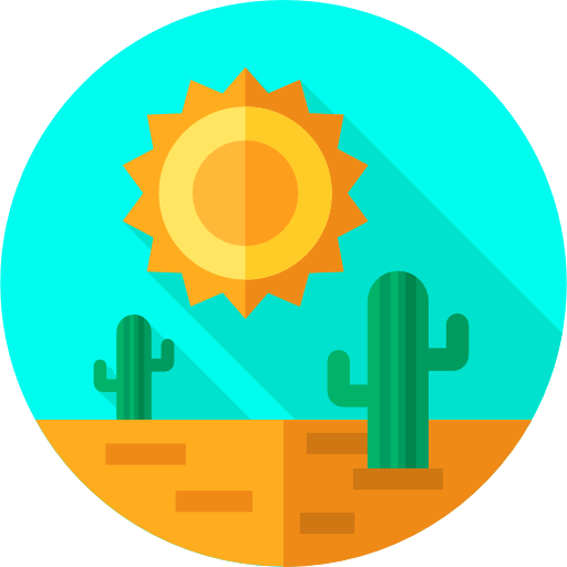 Drought Flat Circular Flat icon