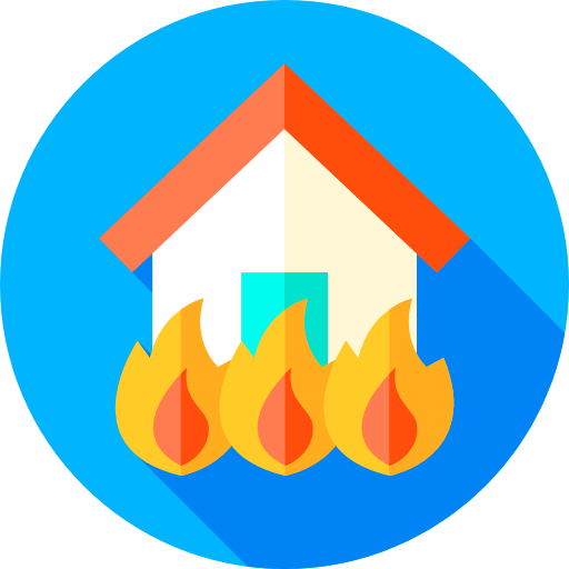 fuego Flat Circular Flat icono