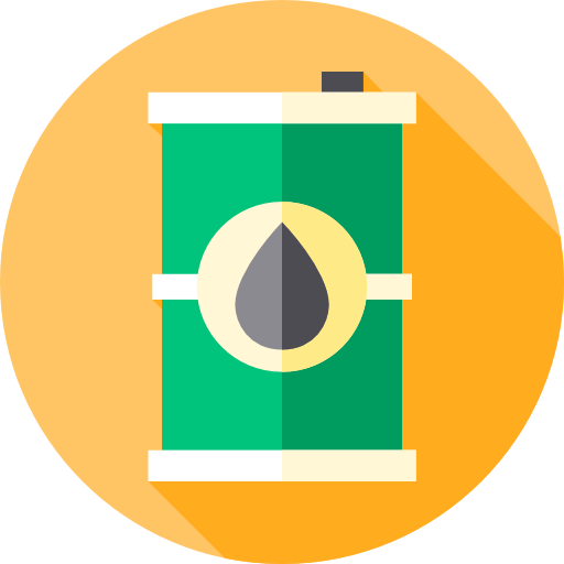 기름 Flat Circular Flat icon