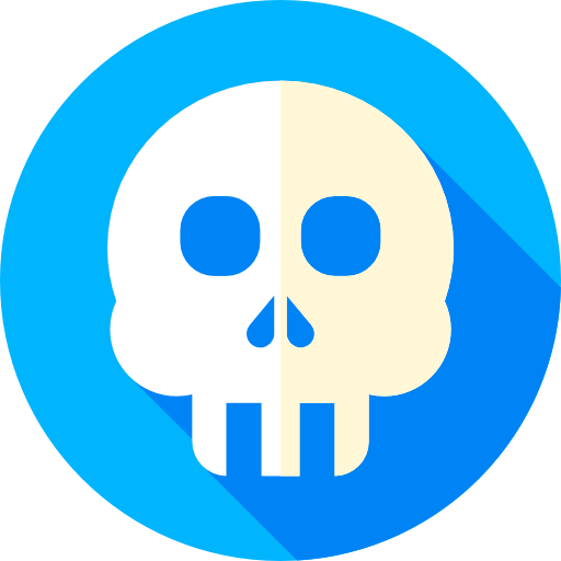cráneo Flat Circular Flat icono