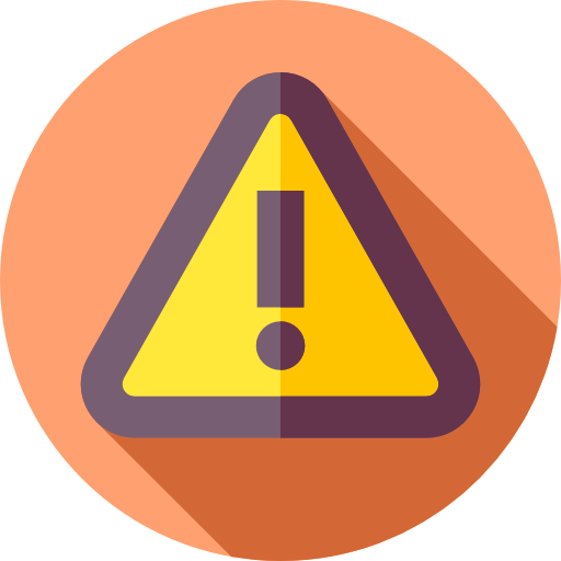 advertencia Flat Circular Flat icono
