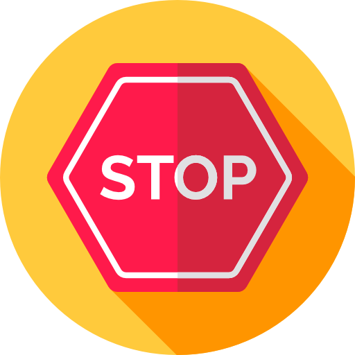 Stop Flat Circular Flat icon
