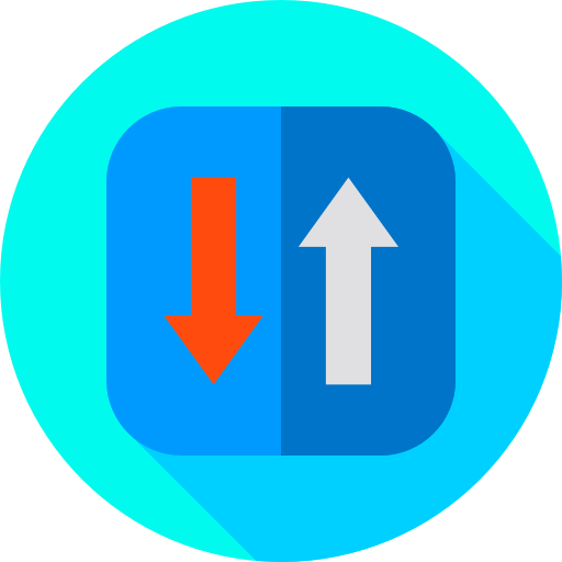 두 가지 방법 Flat Circular Flat icon