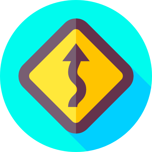도로 Flat Circular Flat icon