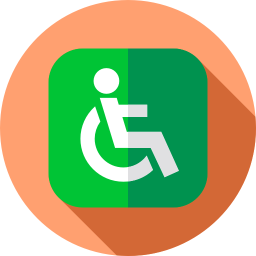disabilitato Flat Circular Flat icona