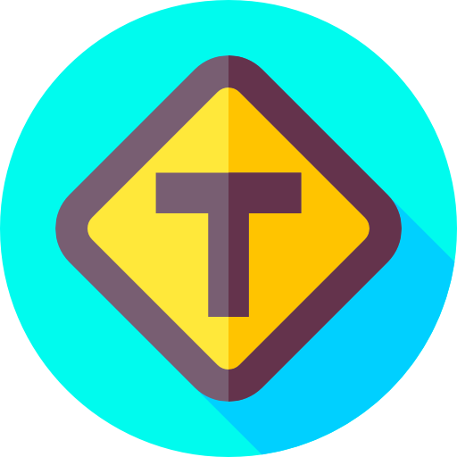 t-splitsing Flat Circular Flat icoon