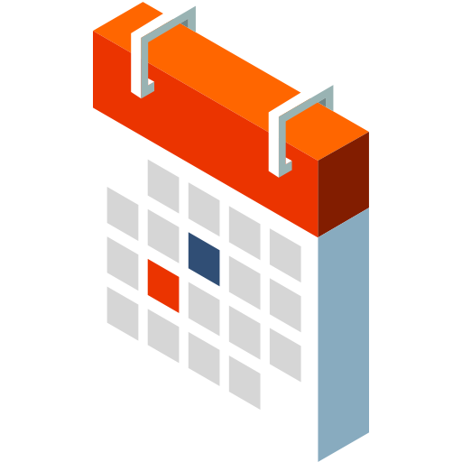 Calendar Chanut is Industries Isometric icon