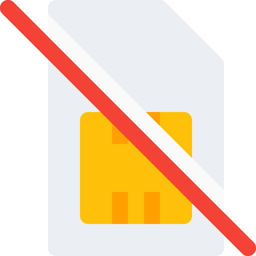 No sim card Pixel Perfect Flat icon