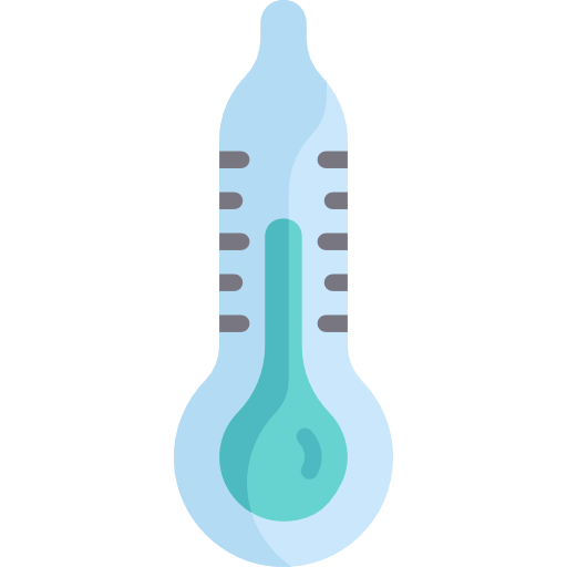 Thermometer Kawaii Flat icon