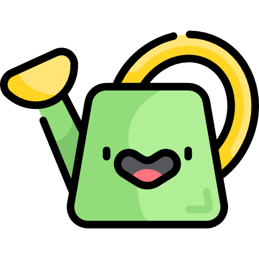 Watering can Kawaii Lineal color icon