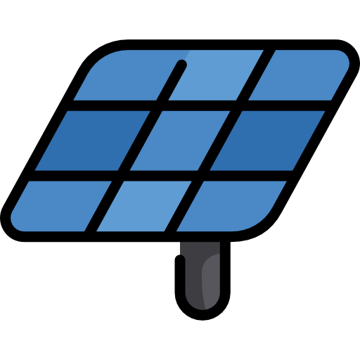 panel solar Kawaii Lineal color icono