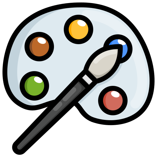 Paint palette Generic Outline Color icon
