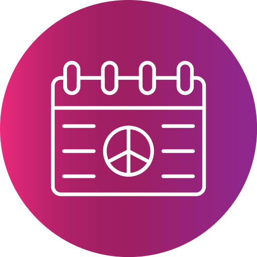 Peace calendar Generic Flat Gradient icon