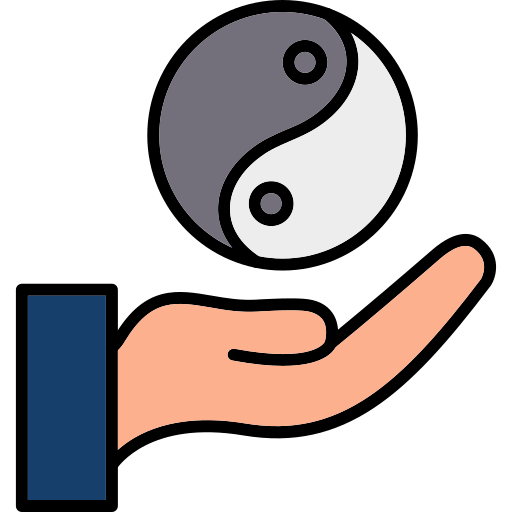 yin yang Generic Outline Color icono