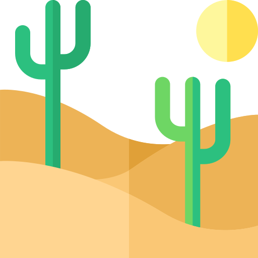 woestijn Basic Rounded Flat icoon