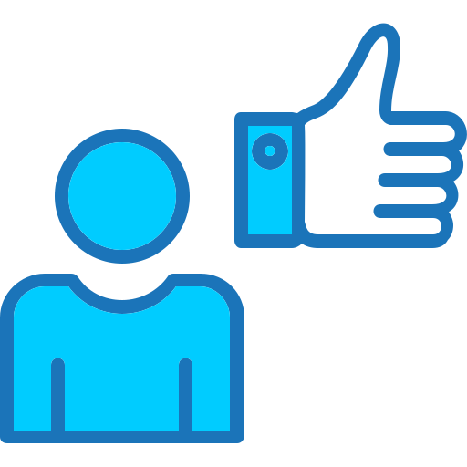 Customer satisfaction Generic Blue icon