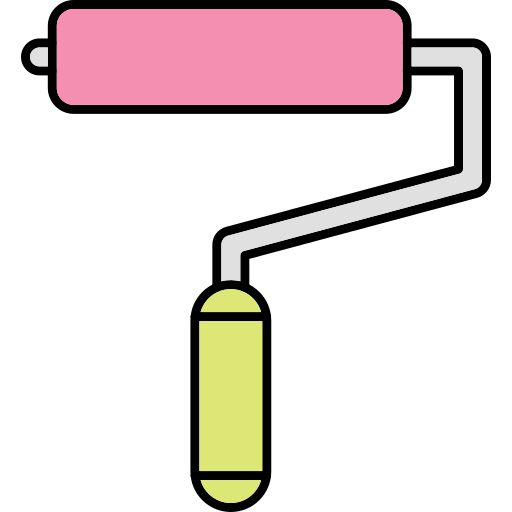 rodillo Generic Thin Outline Color icono