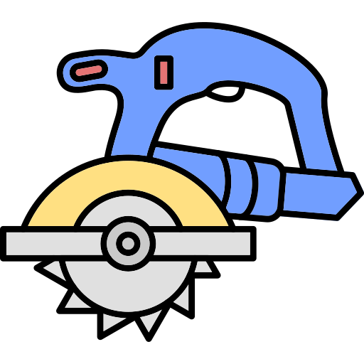 Circular saw Generic Thin Outline Color icon
