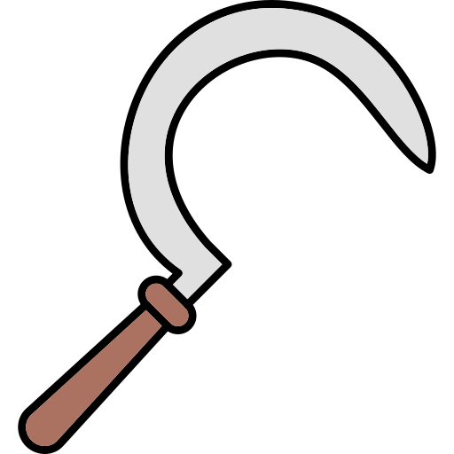 Sickle Generic Thin Outline Color icon