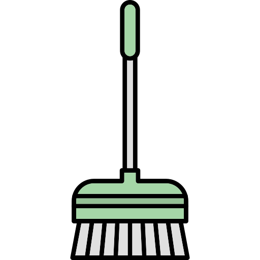 Broom Generic Thin Outline Color icon