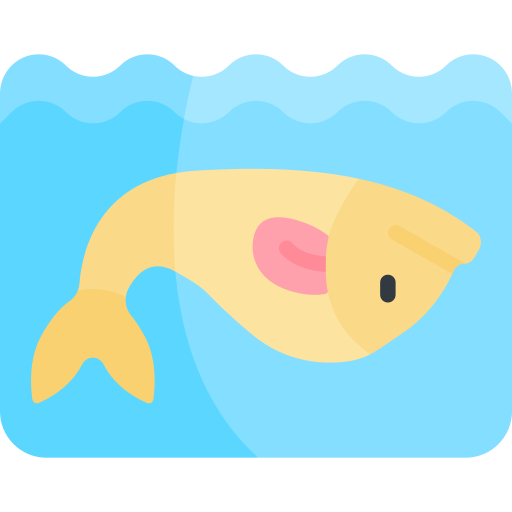 Мертвая рыба Kawaii Flat иконка
