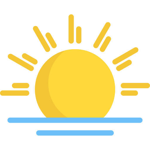 wschodzące słońce Generic Flat ikona