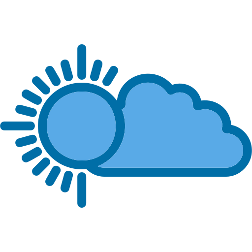 Sun cloud Generic Blue icon