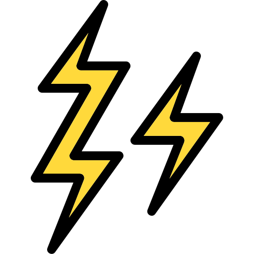 Thunder bolt Generic Outline Color icon