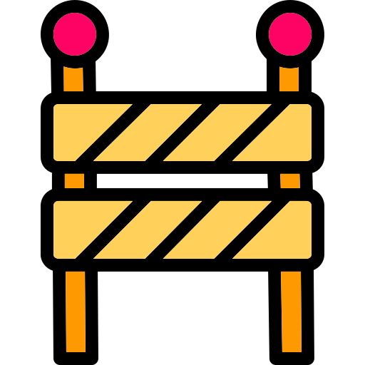 도로 차단 Generic Outline Color icon