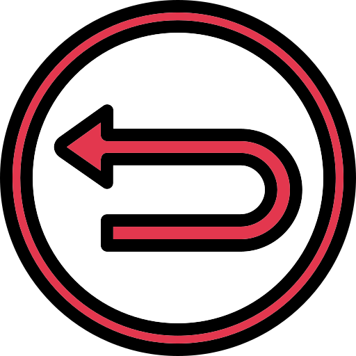 flecha inversa Generic Outline Color icono