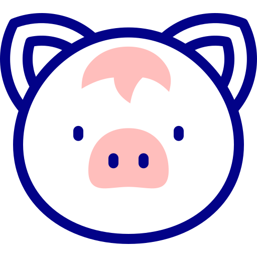 豚 Detailed Mixed Lineal color icon
