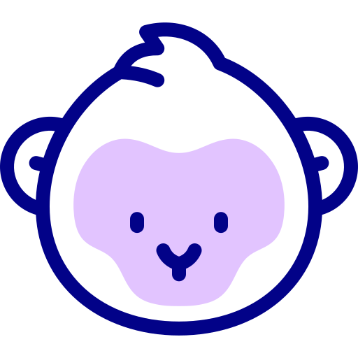 猿 Detailed Mixed Lineal color icon