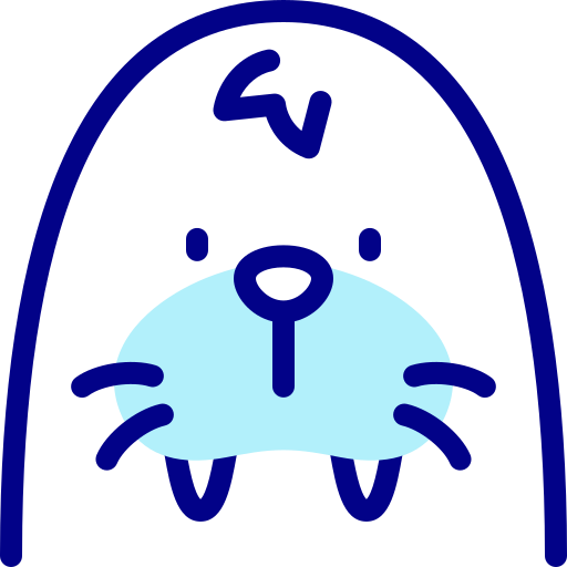 바다 코끼리 Detailed Mixed Lineal color icon