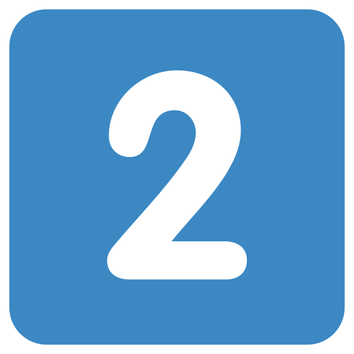 Number 2 Generic Blue icon
