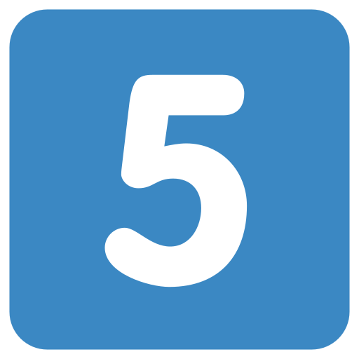 nummer 5 Generic Blue icon
