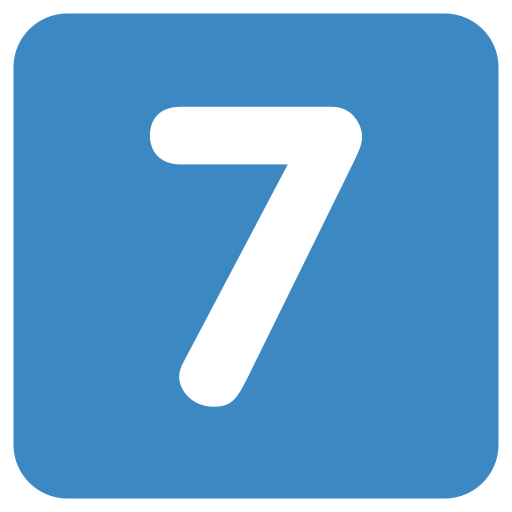 Number 7 Generic Blue icon