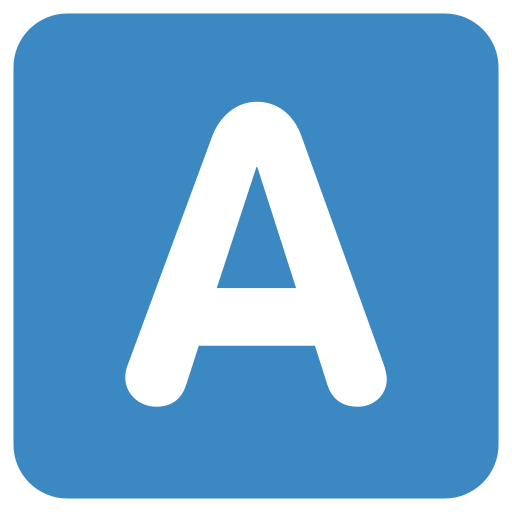 letter a Generic Blue icoon