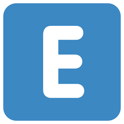 文字e Generic Blue icon