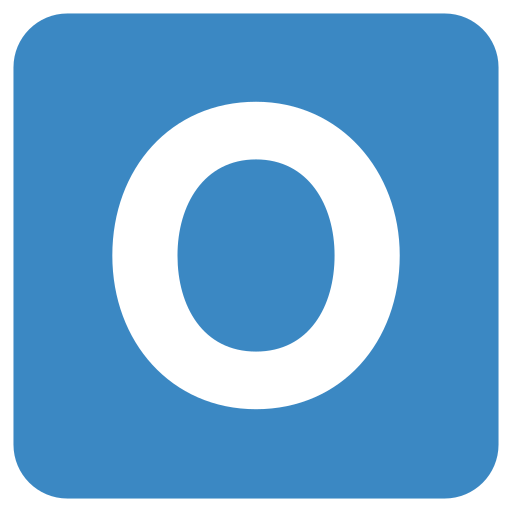 lettera o Generic Blue icona